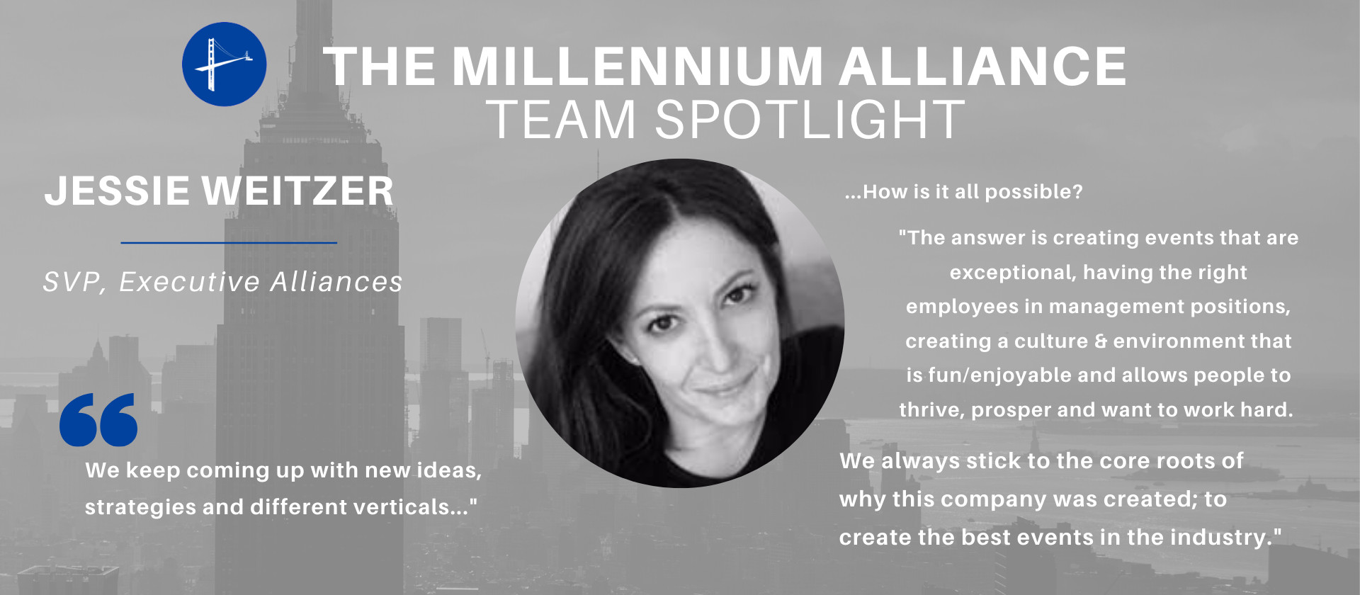 Team Spotlight: Interview with Jessie Weitzer, The Millennium Alliance’s First Employee!