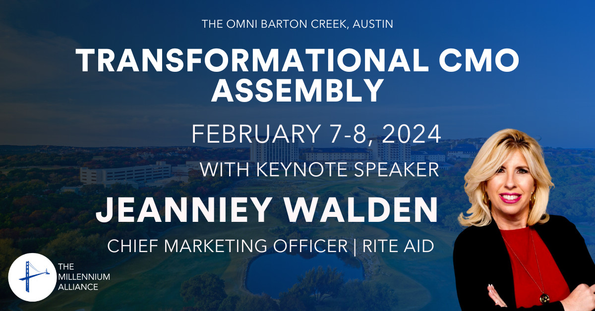 Jeanniey Walden, CMO at Rite Aid Keynotes our Transformational CMO Assembly February 7-8, 2024!