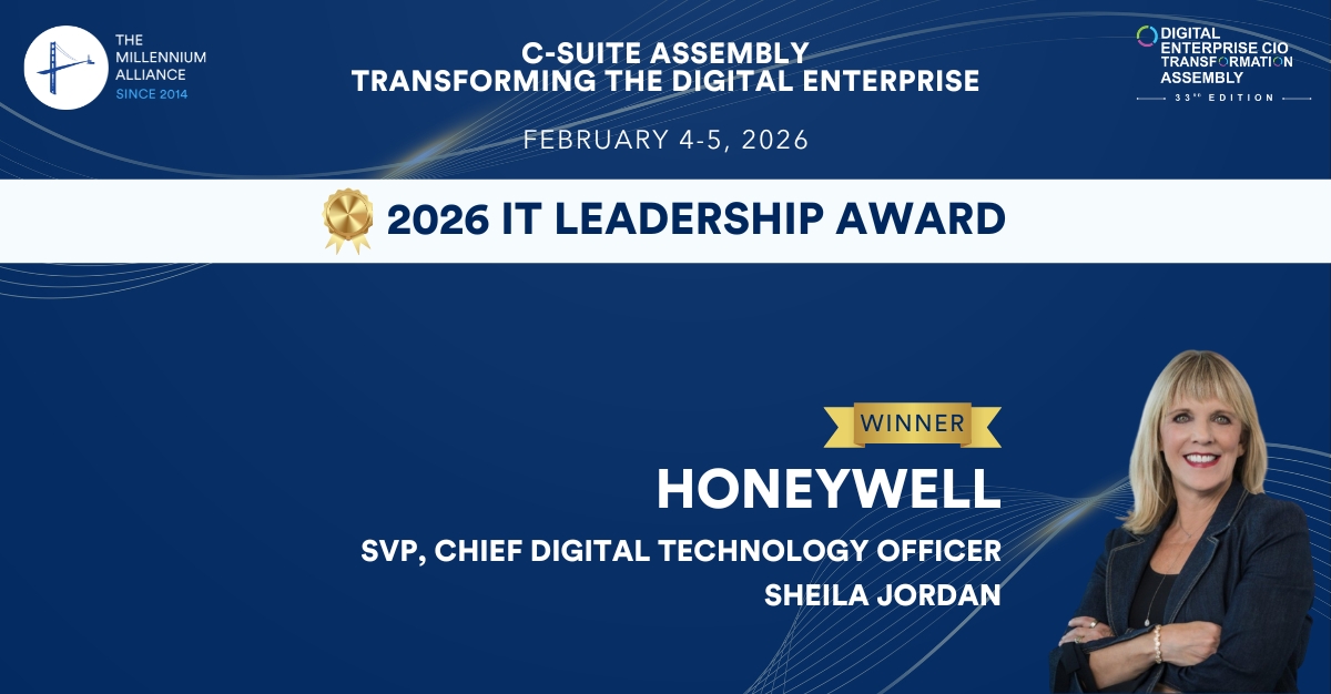 Sheila Jordan, SVP, Chief Digital Technology Officer at Honeywell, Recognized with the 2026 IT Leadership Award!