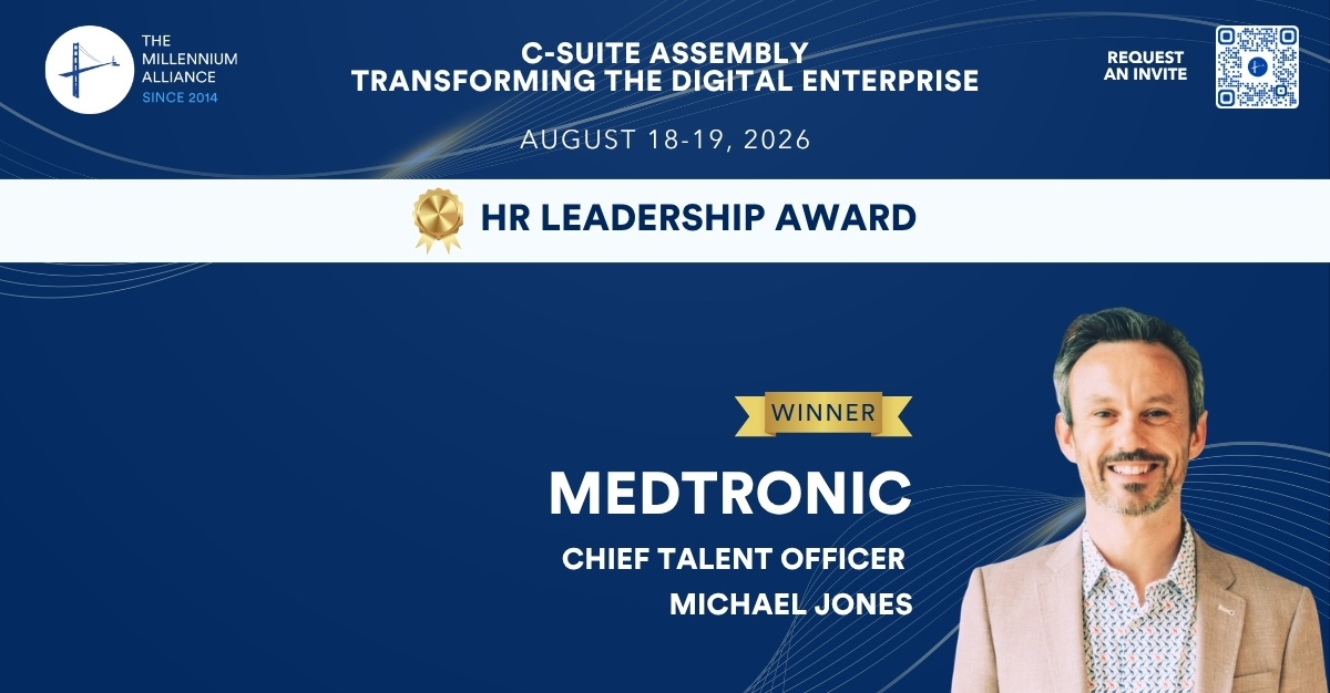 Michael Jones, Chief Talent Officer at Medtronic, Recognized with the HR Leadership Award!